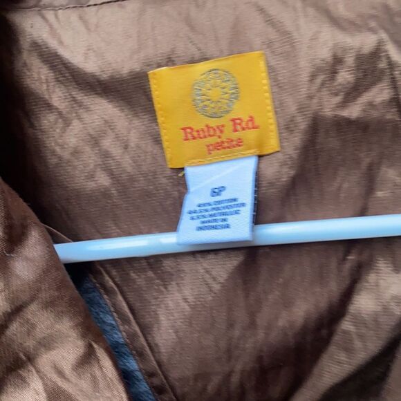 Ruby Rd. Bronze zip up blazer sz. 6 petite - Picture 2 of 2